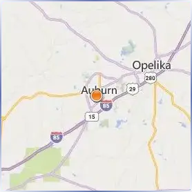 Auburn University Location Map Auburn University Location Map