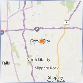 Grove City College Location Map Grove City College Location Map