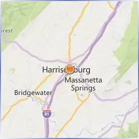 James Madison University Location Map