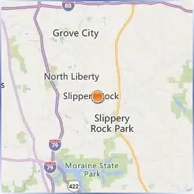 Slippery Rock University of Pennsylvania Location Map Slippery Rock University of Pennsylvania Location Map
